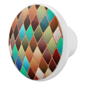 Colorful Diamond Pattern Keramische Knop (Rechts)