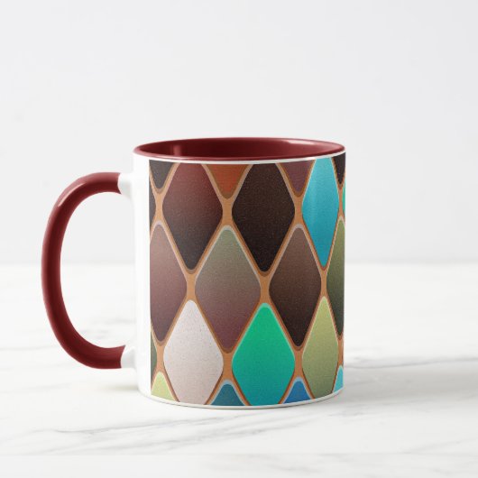 Colorful Diamond Pattern Mok (Links)