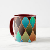 Colorful Diamond Pattern Mok (Voorkant links)