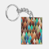 Colorful Diamond Pattern Sleutelhanger (Voorkant Links)