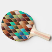 Colorful Diamond Pattern Tafeltennisbatje (Zijkant)