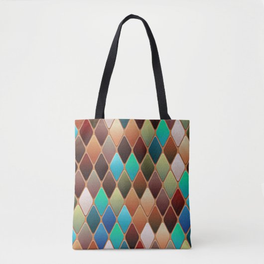 Colorful Diamond Pattern Tote Bag (Voorkant)