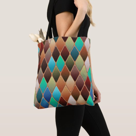 Colorful Diamond Pattern Tote Bag (Dichtbij)