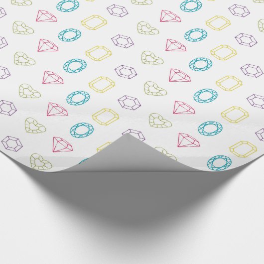 Colorful Diamonds Pattern Wrapping Paper Cadeaupapier (Hoek)