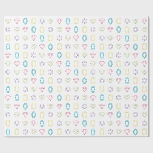 Colorful Diamonds Pattern Wrapping Paper Cadeaupapier (Vlak)