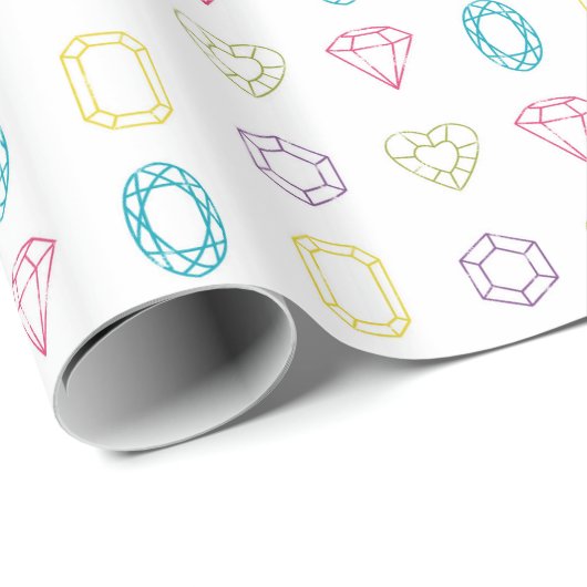 Colorful Diamonds Pattern Wrapping Paper Cadeaupapier (Rol Hoek)
