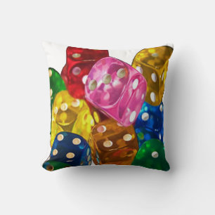 Colorful Dice 2 Sided Pillow Kussen