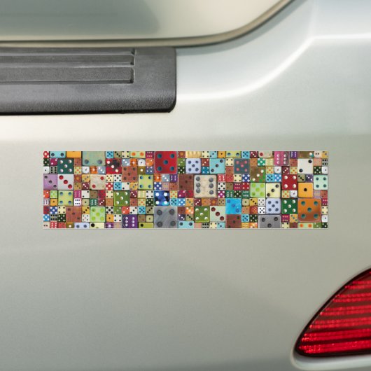 Colorful Dice Bumpersticker (Op auto)