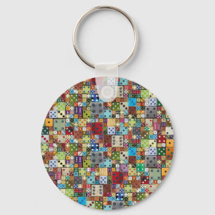 Colorful Dice Sleutelhanger