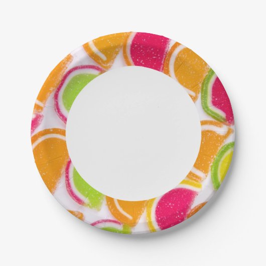 Colorful Different Jelly Snoep Papieren Bordje (Voorkant)