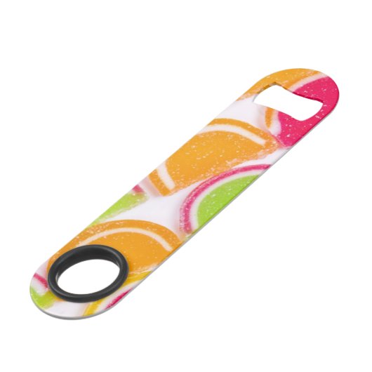 Colorful Different Jelly Snoep Speed Flessenopener (Voorkant Gekanteld)