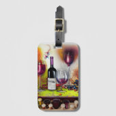 Colorful Digital Art bij wijnproeven Bagagelabel (Voorkant (verticaal))