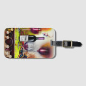 Colorful Digital Art bij wijnproeven Bagagelabel (Voorkant (horizontaal))