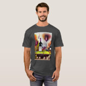 Colorful Digital Art bij wijnproeven T-shirt (Voorkant volledig)