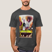 Colorful Digital Art bij wijnproeven T-shirt (Voorkant)