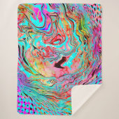 Colorful Digital Fluid Art Sherpa Deken (Voorkant)