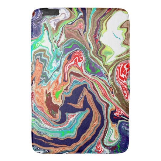 Colorful Digital Marble Abstract Moderne Art Badmat (Voorkant Verticaal)