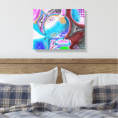 Colorful Digital Modern Abstracte Art Canvas Afdruk (Insitu (Slaapkamer))