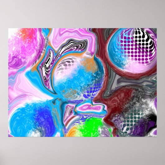 Colorful Digital Modern Abstracte Art Poster (Voorkant)