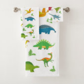 Colorful Dinosaur Bath Towel Set Bad Handdoek (Insitu)
