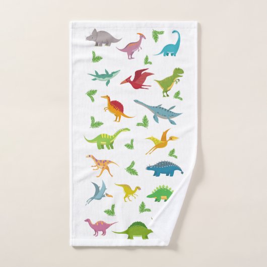 Colorful Dinosaur Bath Towel Set Bad Handdoek (Handdoek)