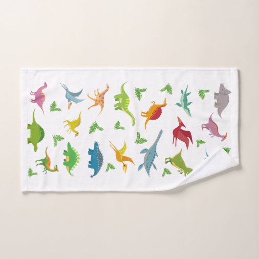 Colorful Dinosaur Bath Towel Set Bad Handdoek (Handdoek)