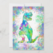 Colorful Dinosaur Birthday Party Kaart (Achterkant)