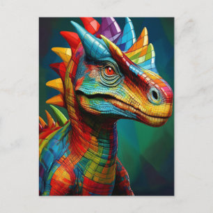 Colorful Dinosaur Briefkaart