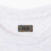 Colorful dinosaur cartoon cute pattern gray name labels (Aangebracht)