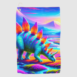 Colorful Dinosaur Golfhanddoek