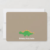 Colorful Dinosaur Kids Birthday Party Kaart (Achterkant)