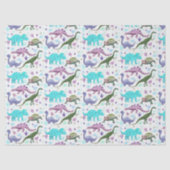 Colorful Dinosaur Mania Tissuepapier (Voorkant)