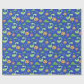 Colorful Dinosaur Pattern Cadeaupapier (Vlak)