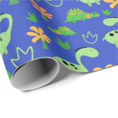 Colorful Dinosaur Pattern Cadeaupapier (Rol Hoek)