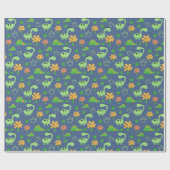 Colorful Dinosaur Pattern Cadeaupapier (Vlak)