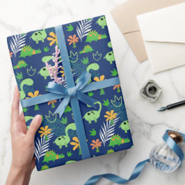 Colorful Dinosaur Pattern Cadeaupapier