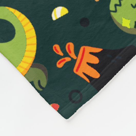 Colorful Dinosaur Pattern Fleece Deken (Hoek)