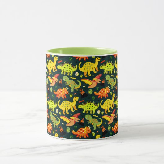Colorful Dinosaur Pattern Mok (Midden)