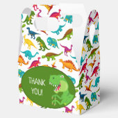 Colorful Dinosaur Pattern T-Rex Birthday Party Bedankdoosjes (Geopend)