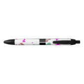 Colorful Dinosaur Pattern Zwarte Inkt Pen (Achterkant)