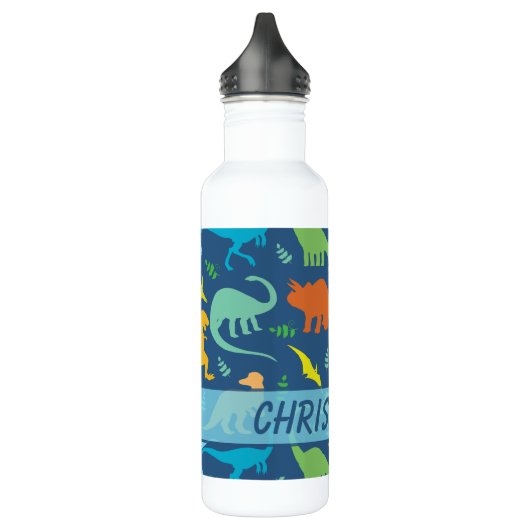 Colorful Dinosaur personaliseert Waterfles (Links)