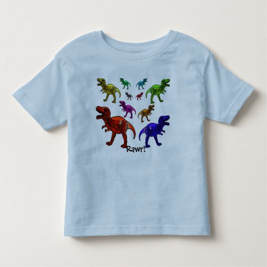 Colorful Dinosaur Rawr! T-shirt (Voorkant)