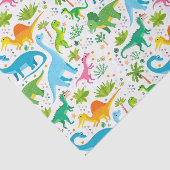 Colorful Dinosaur Seamless Pattern, Dinosaur Seaml Tissuepapier (Detail)