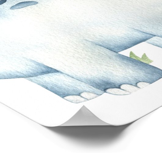 Colorful dinosaur toddler - jarig feest poster (Hoek)