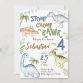 Colorful dinosaur toddler kaart (Voorkant)