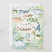 Colorful dinosaur toddler kaart (Voorkant)