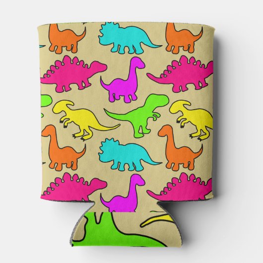 Colorful Dinosaurs Blikjeskoeler (Achterkant)