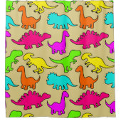 Colorful Dinosaurs Douchegordijn (Voorkant)