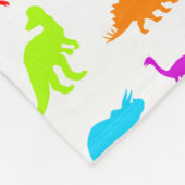 Colorful Dinosaurs Fleece Deken (Hoek)
