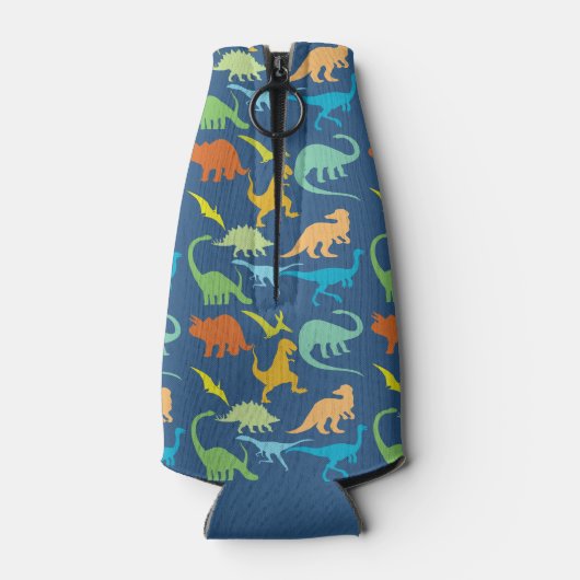 Colorful Dinosaurs Flesjeskoeler (Achterkant)